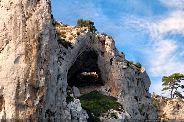 L'Arche de Castel Vieil
[Littoral de Provence, entre Cassis et Marseille : 
Le Parc National des Calanques]
Mots-clés: mer mediterranee provence cassis parc_national_des_calanques cote-d-azur arche_naturelle