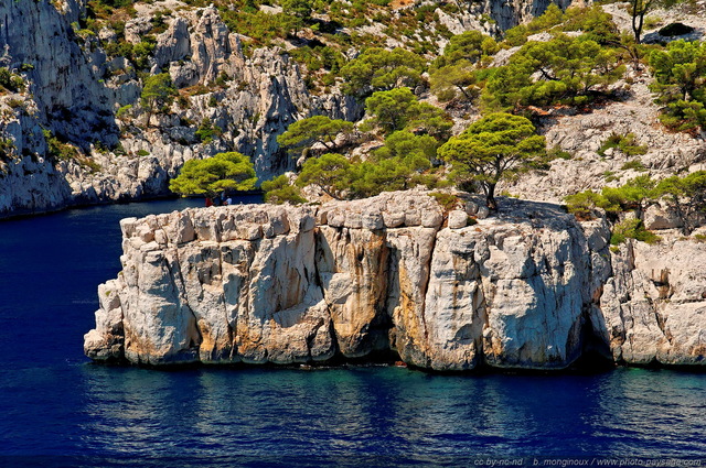 La pointe d'En Vau
Elle sépare les embouchures des 
calanques d'En Vau (arrière plan) 
et de Port Pin (premier plan sur 
la droite).

[Littoral de Provence, entre Cassis et Marseille : 
Le Parc National des Calanques]
Mots-clés: mer mediterranee provence cassis parc_national_des_calanques cote-d-azur crique marseille falaise