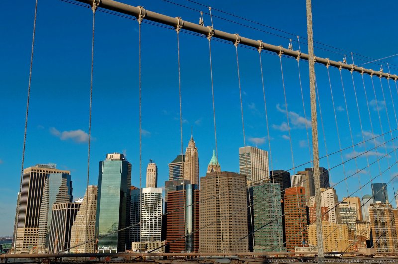 Manhattan
Vu depuis le Pont de Brooklyn
New York, USA
Mots-clés: usa etats-unis new-york pont-de-brooklyn manhattan haubans