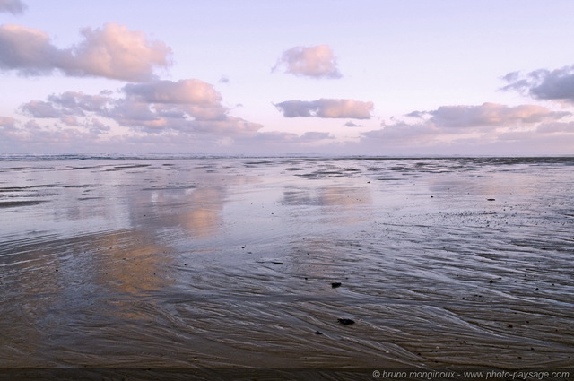 Reflets a maree basse - Biscarrosse plage -09
[Côte Aquitaine]
Mots-clés: aquitaine littoral atlantique bord_de_mer biscarrosse plage ocean landes reflets nuage sable ciel_aube