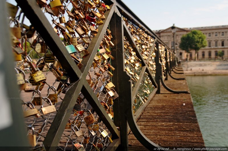 Des cadenas posés par des milliers de couples amoureux sur le Pont des Arts
Paris, France
Mots-clés: paris les_ponts_de_paris romantique paysage_urbain cadenas insolite