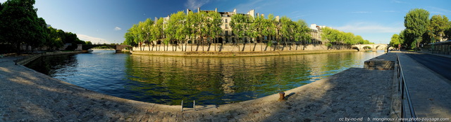 L'à®le St-Louis et la Seine vus de la voie Georges Pompidou  
(assemblage panoramique HD)
Paris, France
Mots-clés: paris paysage_urbain photo_panoramique