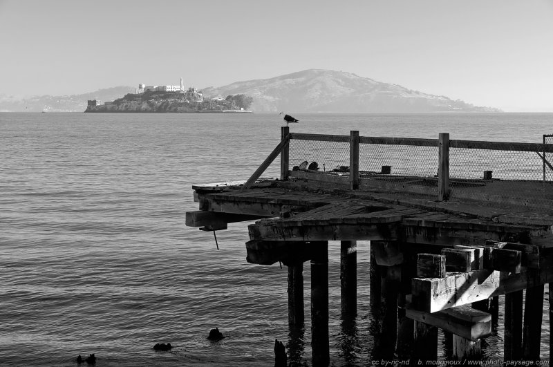L'île d'Alcatraz vue depuis le port de San Francisco
San Francisco, Californie, USA
Mots-clés: californie san-francisco usa alcatraz jetee noir_et_blanc