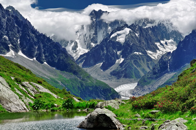 La Mer de glace photographiée depuis la montagne de la Flégère
Massif du Mont-Blanc, Haute-Savoie (France)
Mots-clés: les_plus_belles_images_de_nature montagne alpes nature haute_savoie chamonix la_flegere neige glacier categorielac categ_ete