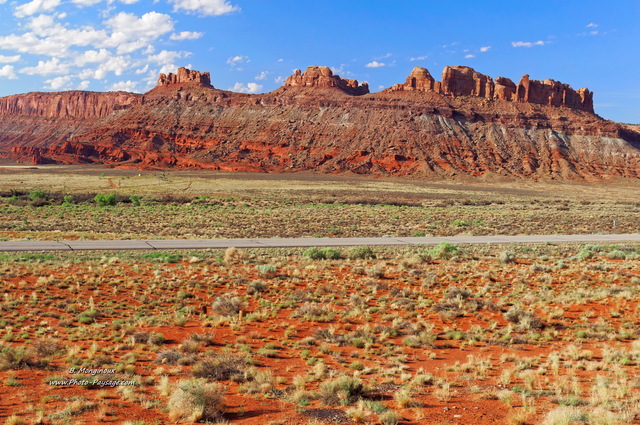 Le désert et sa végétation clairsemée, à  quelques miles de Moab
Moab, Utah, USA
Mots-clés: utah usa canyonlands