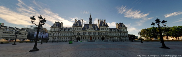 Paris, l'Hôtel de Ville 
(assemblage panoramique HD)
Paris, France
Mots-clés: paris paysage_urbain photo_panoramique