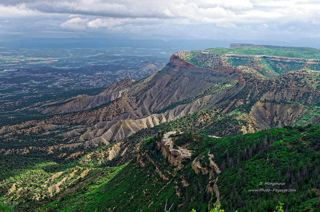 Vue sur les plaines du Colorado depuis le parc national de Mesa Verde
Parc national de Mesa Verde, Colorado, USA
Mots-clés: etat_colorado usa categ_ete montagne_usa foret_usa