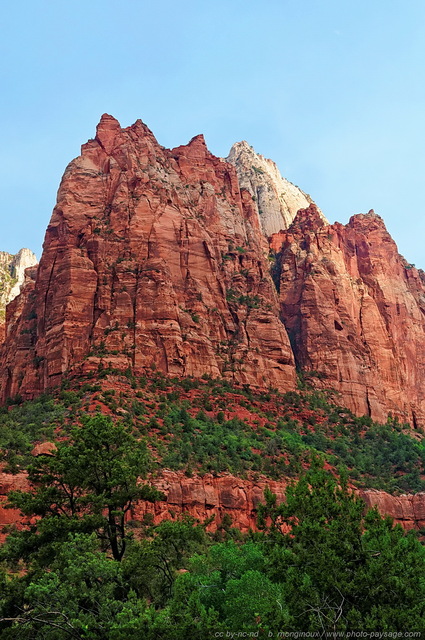 Zion - Mount Moroni (1734m, à  gauche) & Jacob Peak (2083m, sur la droite en arrière plan)
Zion National Park, Utah, USA

Mots-clés: usa utah park zion nature categ_ete cadrage_vertical